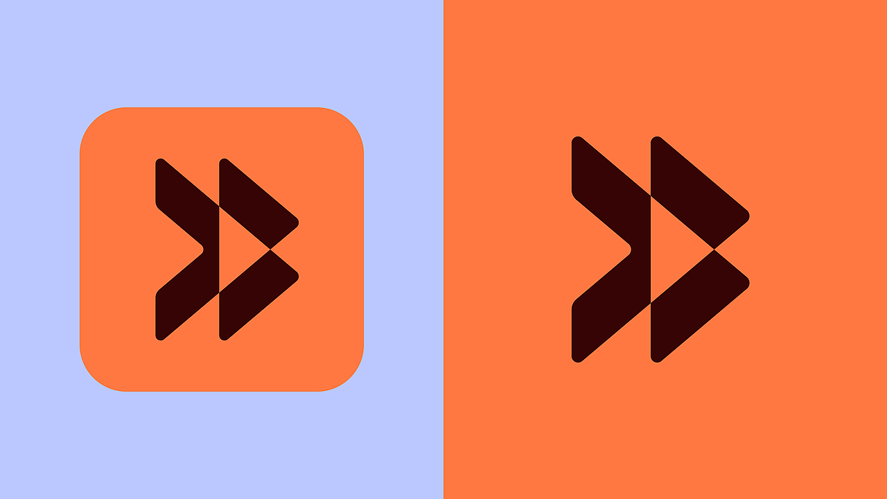 Hylaw Bildmarke als App-Icon und freistehendes Symbol in den Markenfarben Orange und Hellblau