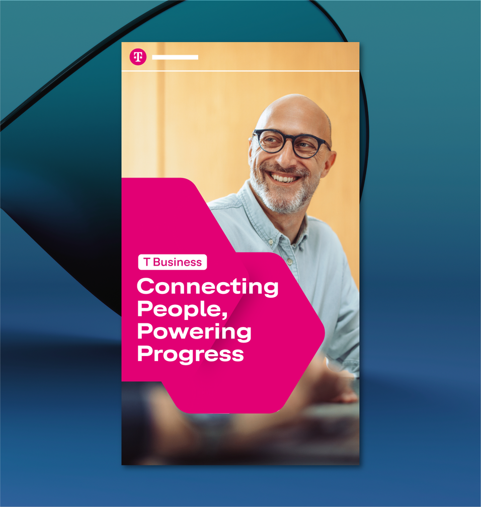 Mockup einer T Business social media story