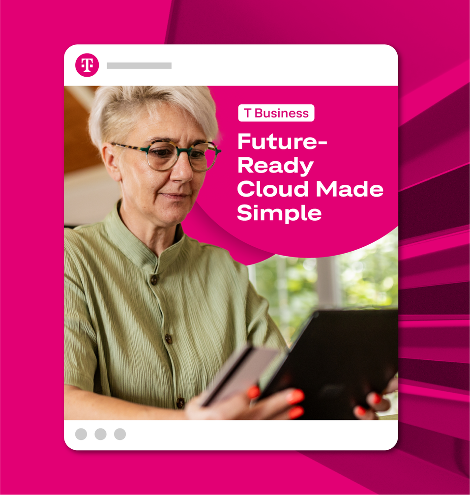 mockup eines T Business social beitrags